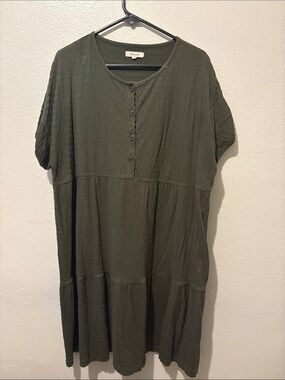 Madewell olive oversized dress size S